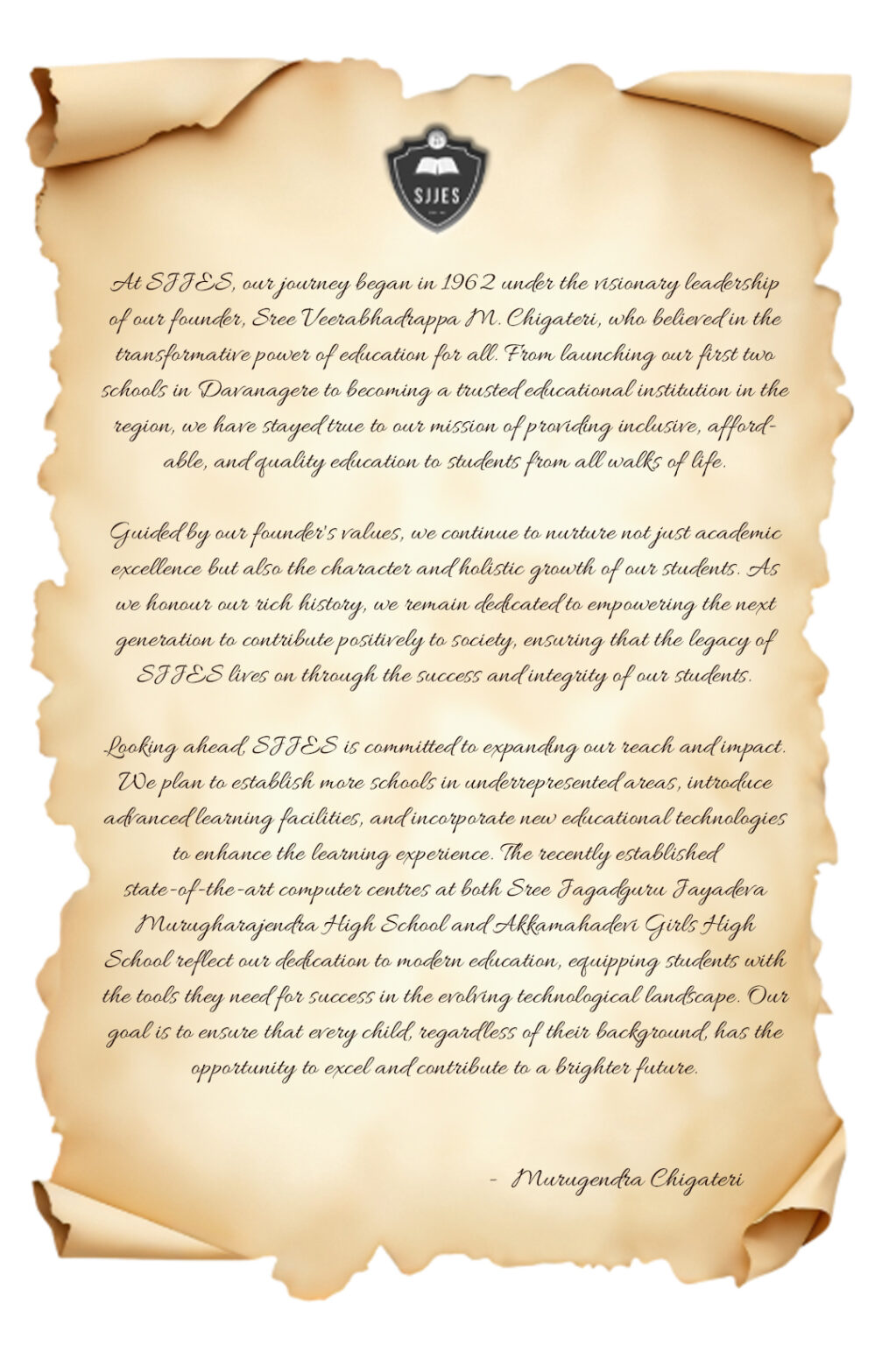 Message From Management – SJJES